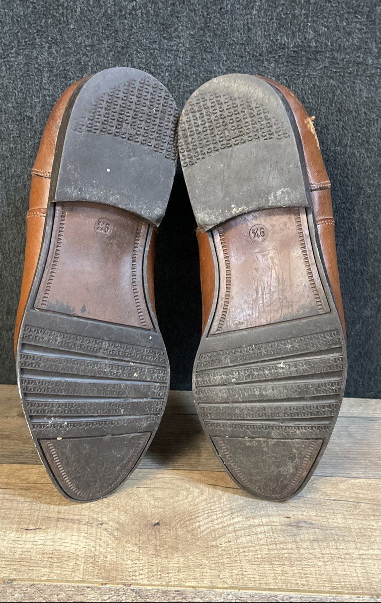 Giorgio Brutini Brown Leather Cap Toe Oxford Dress Shoes Size 9.5