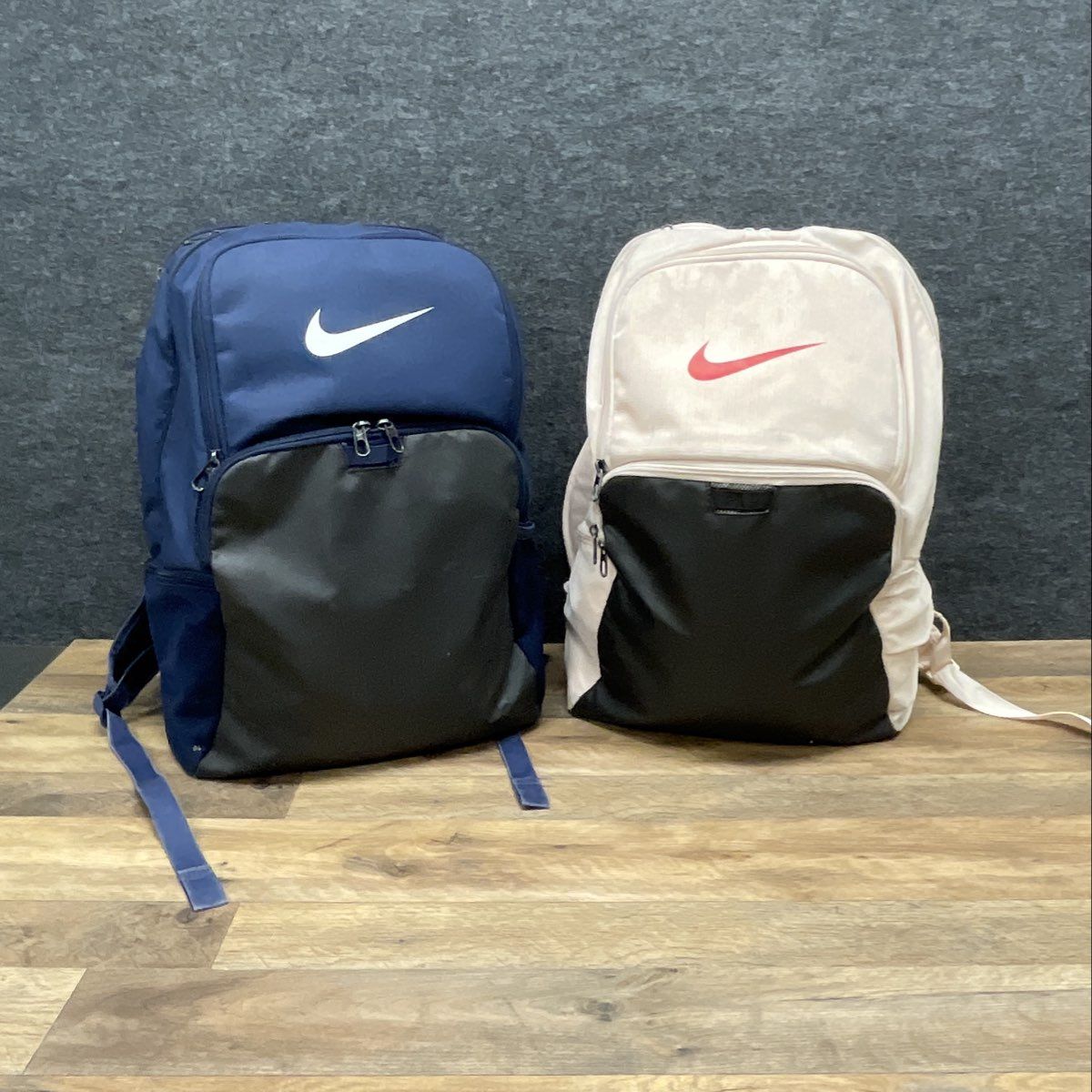 Nike Academy Team Backpacks Soccer School Sport Bag Lot of 2 Navy Blue Pink