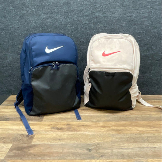 Nike Academy Team Backpacks Soccer School Sport Bag Lot of 2 Navy Blue Pink