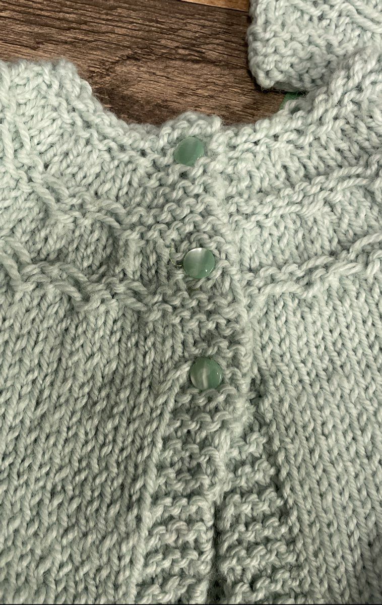 Vintage Handmade Crochet Baby Outfit Set Lot 2 Mint Green White Bonnet Booties