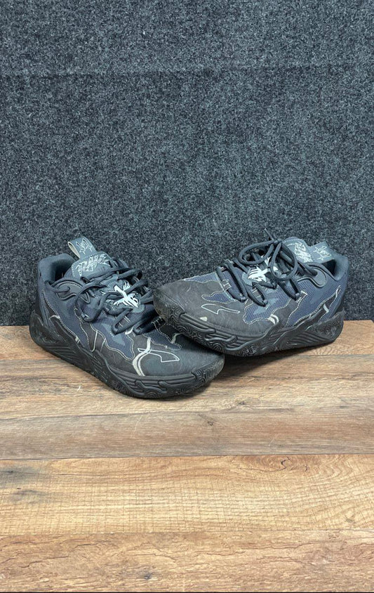 Puma MB.03 LaMelo Ball Grey Black Basketball Shoes Men's Size 9.5