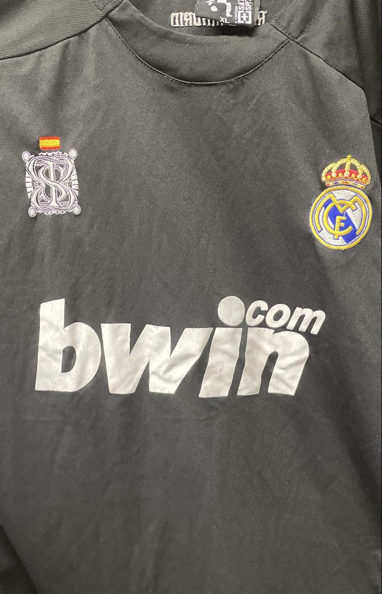 Safety Sports Real Madrid Men's Black Soccer Jersey bwin Sponsor Sz XL