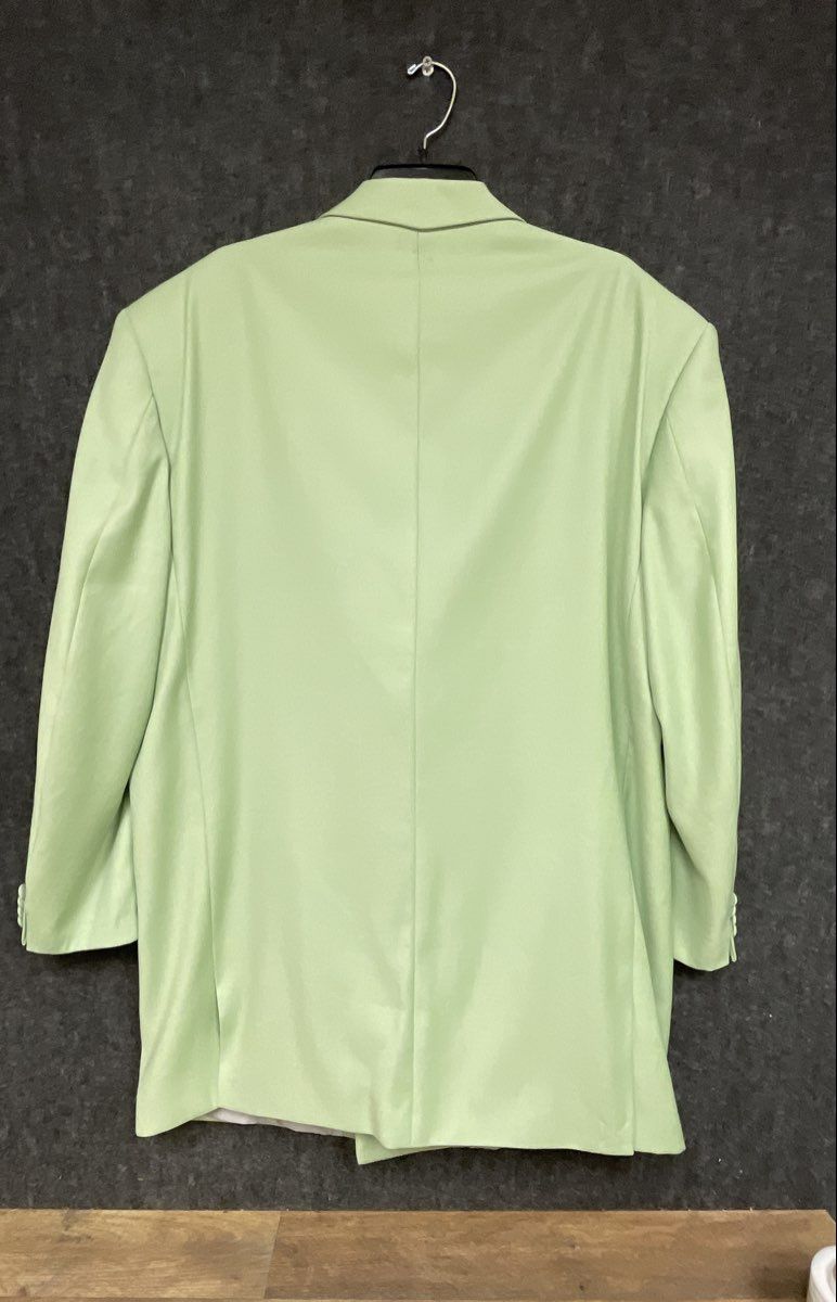 Stacy Adams Men's Mint Green Blazer Super 100s 3-Button Suit Jacket Vintage Y2K