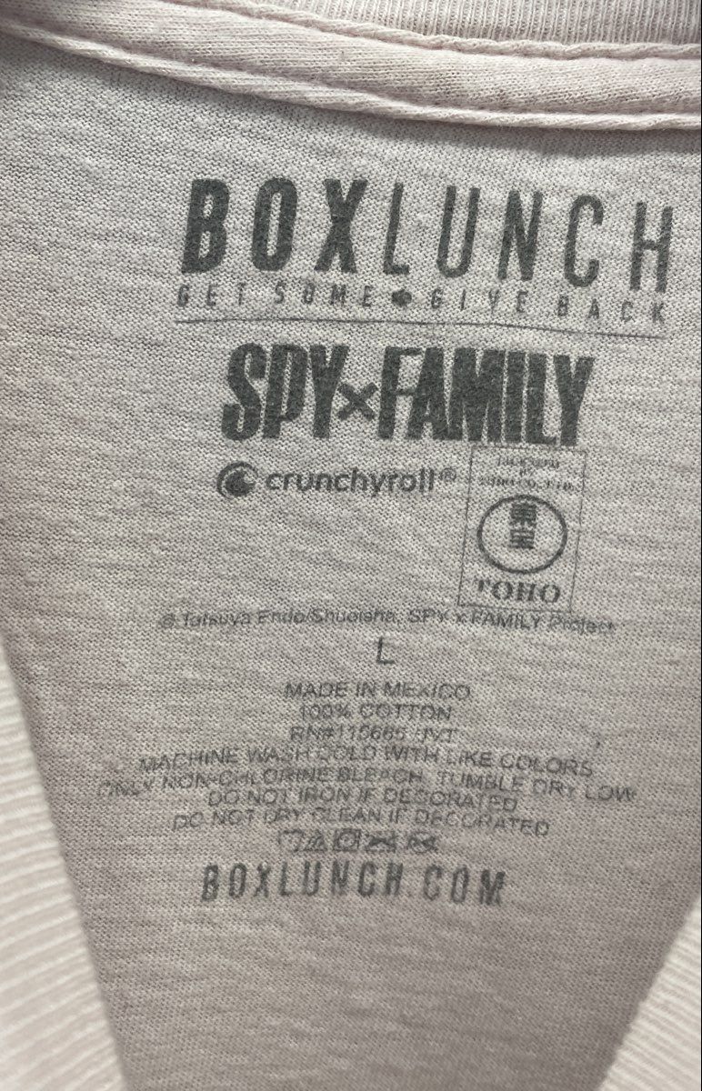 BoxLunch Men's Spy x Family Anya Forger Panels Pink Anime T-Shirt Sz L