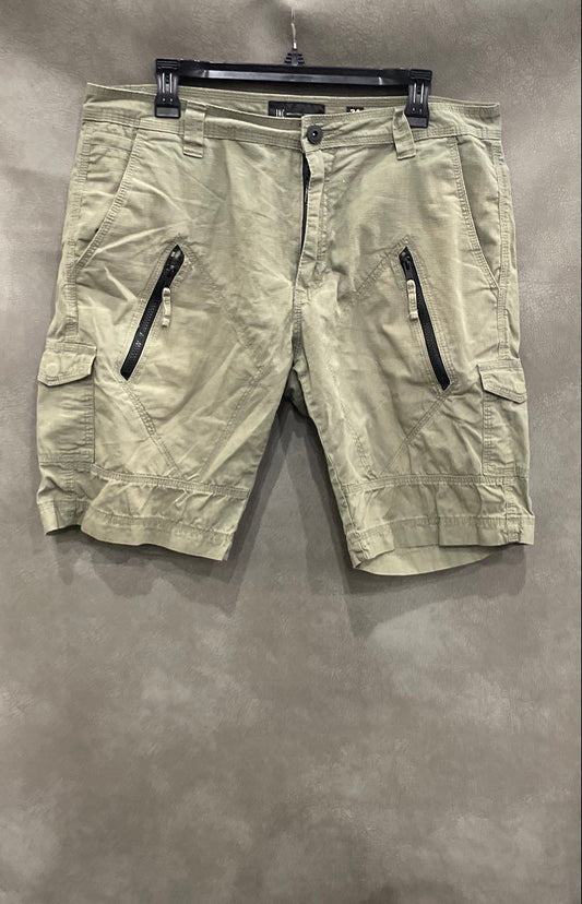 INC International Concepts Men's Green Multi-Pocket Cotton Cargo Shorts Size 34