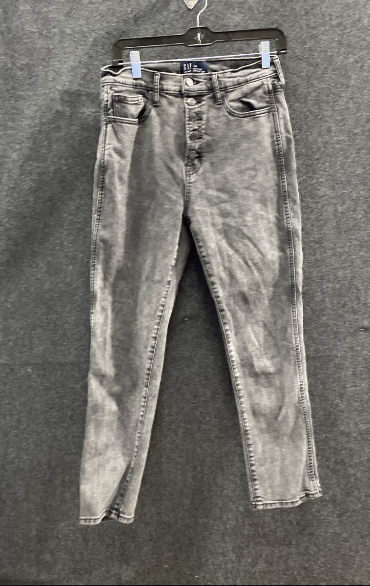 Gap Women's Grey High Rise Vintage Slim Button Fly Jeans Sz 8/29