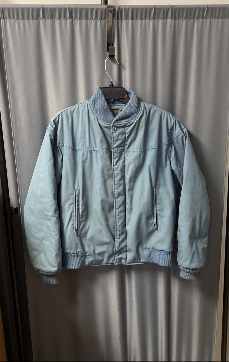 Vintage 70s Varsity by Catalina Blue Quilted Lined Derby Jacket Sz 38 USA