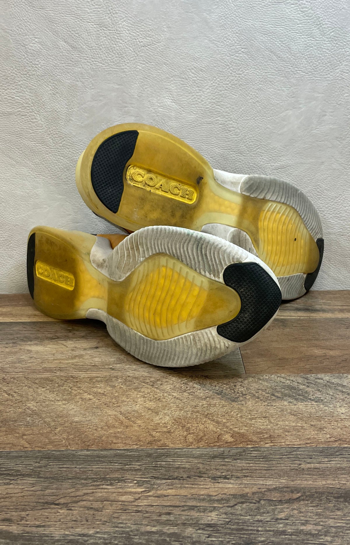 Coach Citysole Runner Yellow Black White Grey Mesh Men's Sneakers Size 11 D