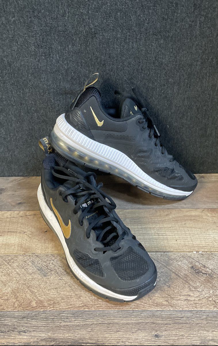 Nike Air Max LTD 3 Black White Metallic Gold Sneakers Size 8.5