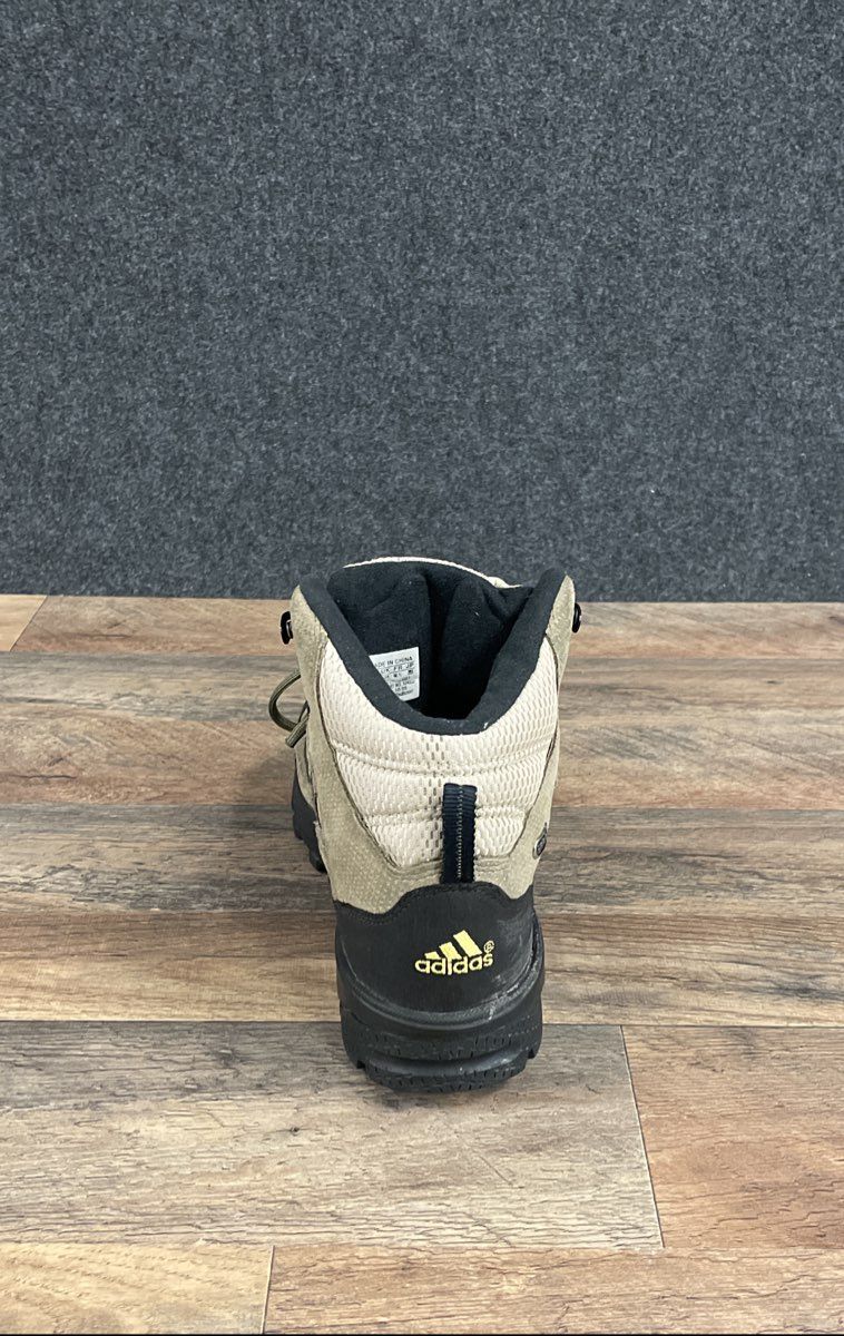 Vintage 2005 Adidas Geofit Tan Olive Green Hiking Boots Men's Size 10.5