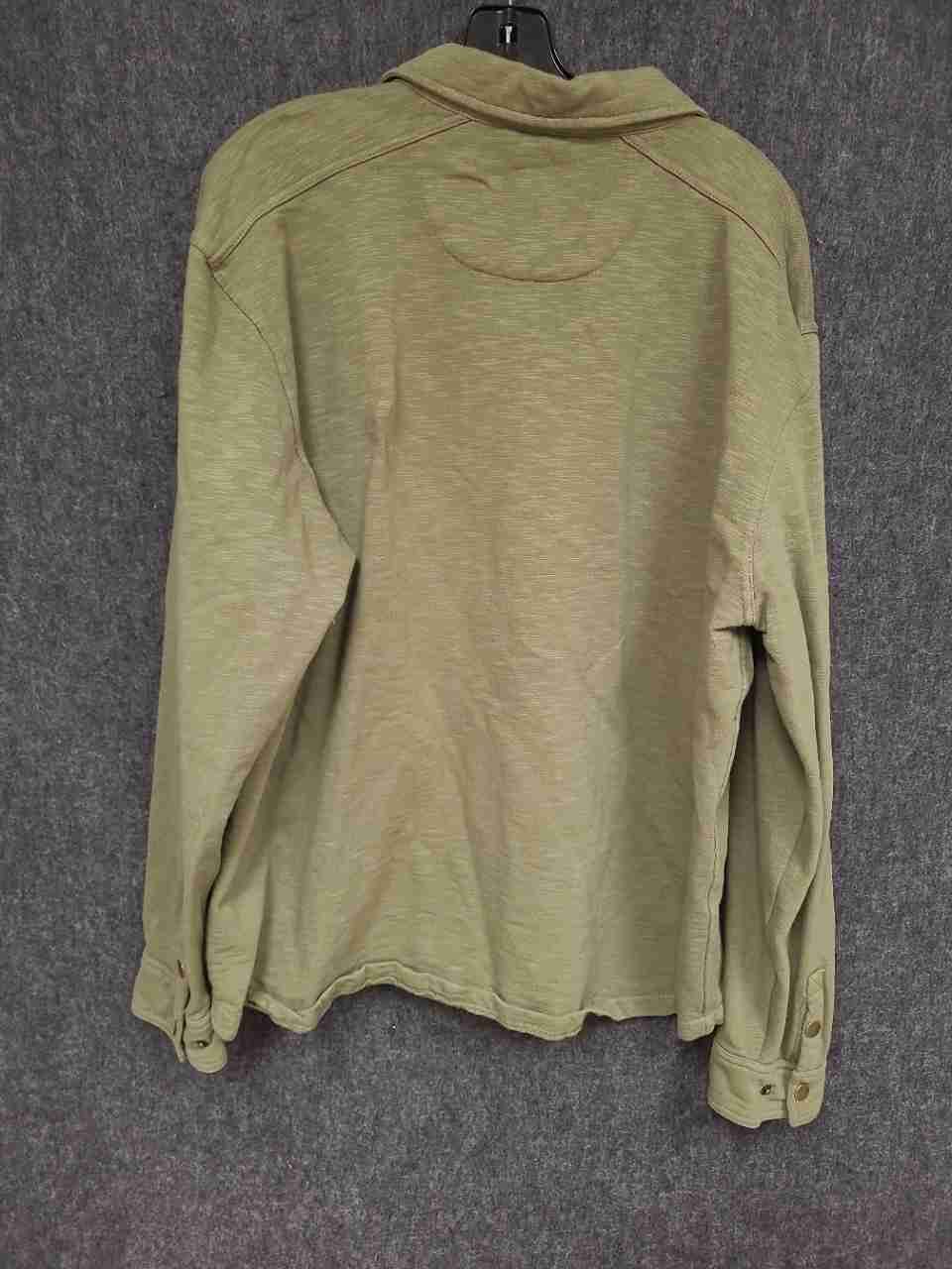 Orvis Men's Sage Green Heather 100% Cotton Snap-Front Shirt Jacket Sz L
