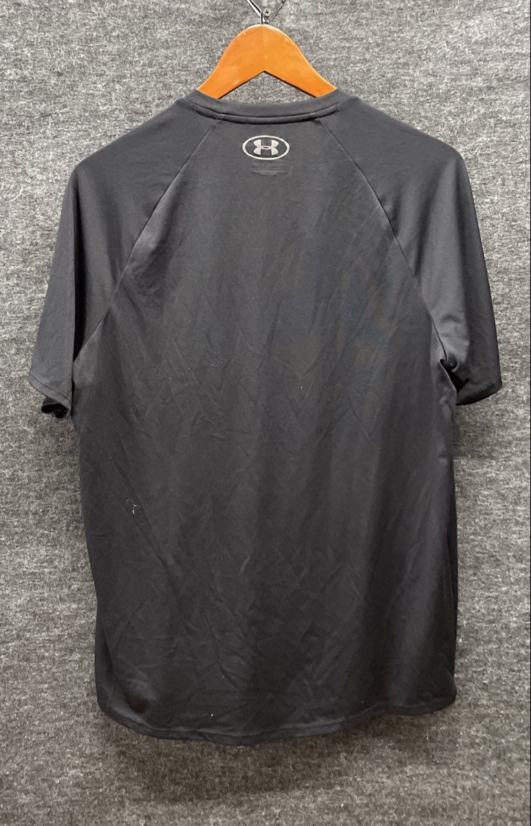 Under Armour Men's Tech Tee T-Shirt Black Short Sleeve Raglan Activewear Sz M