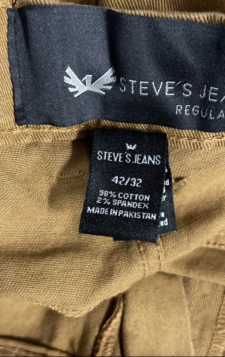 Steve's Jeans Men's Tobacco Comfort Stretch Regular Cargo Pants Sz 42x32 NWT