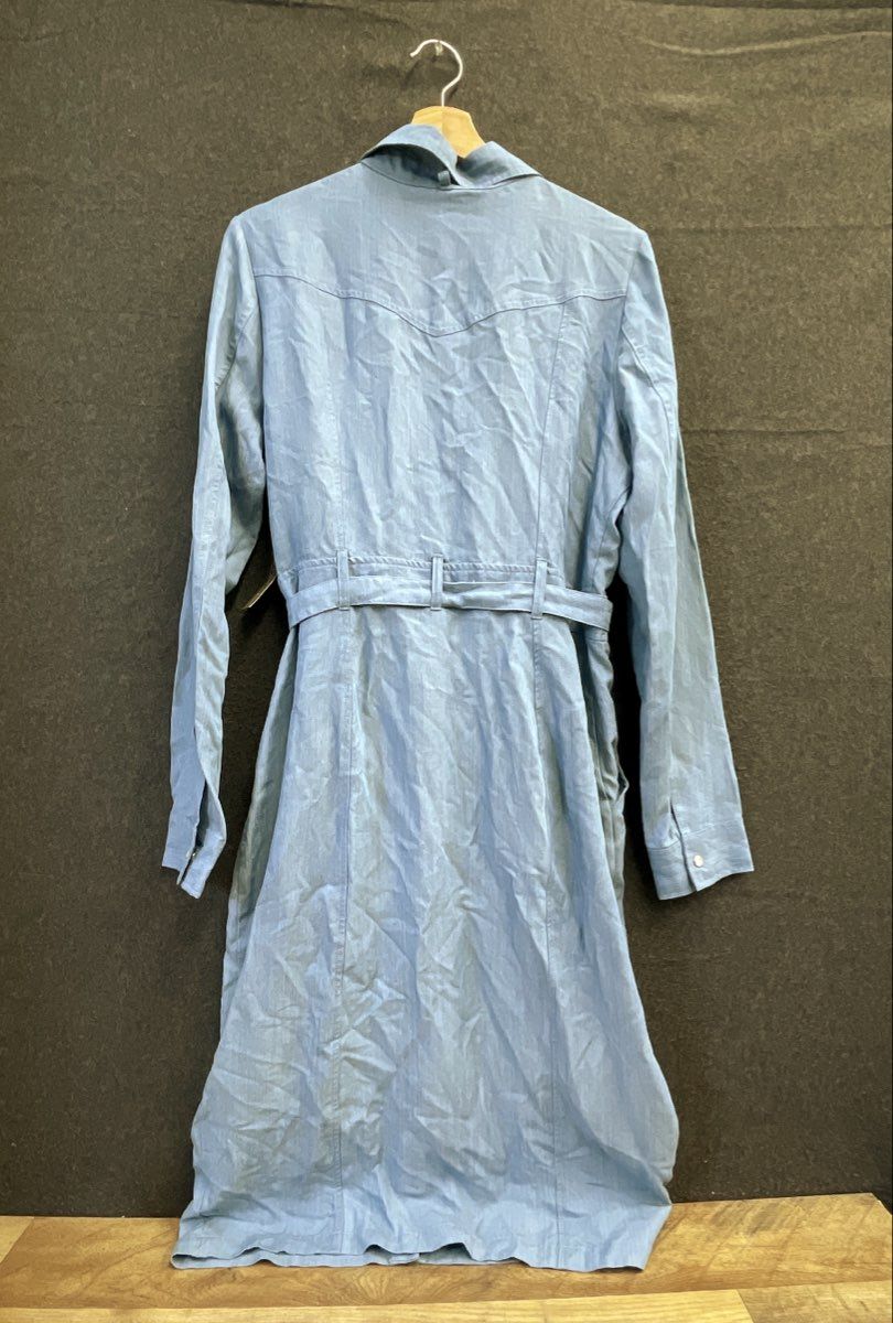 Eva Mendes New York & Company Women's Blue Chambray Belted Dress Sz 10 NWT