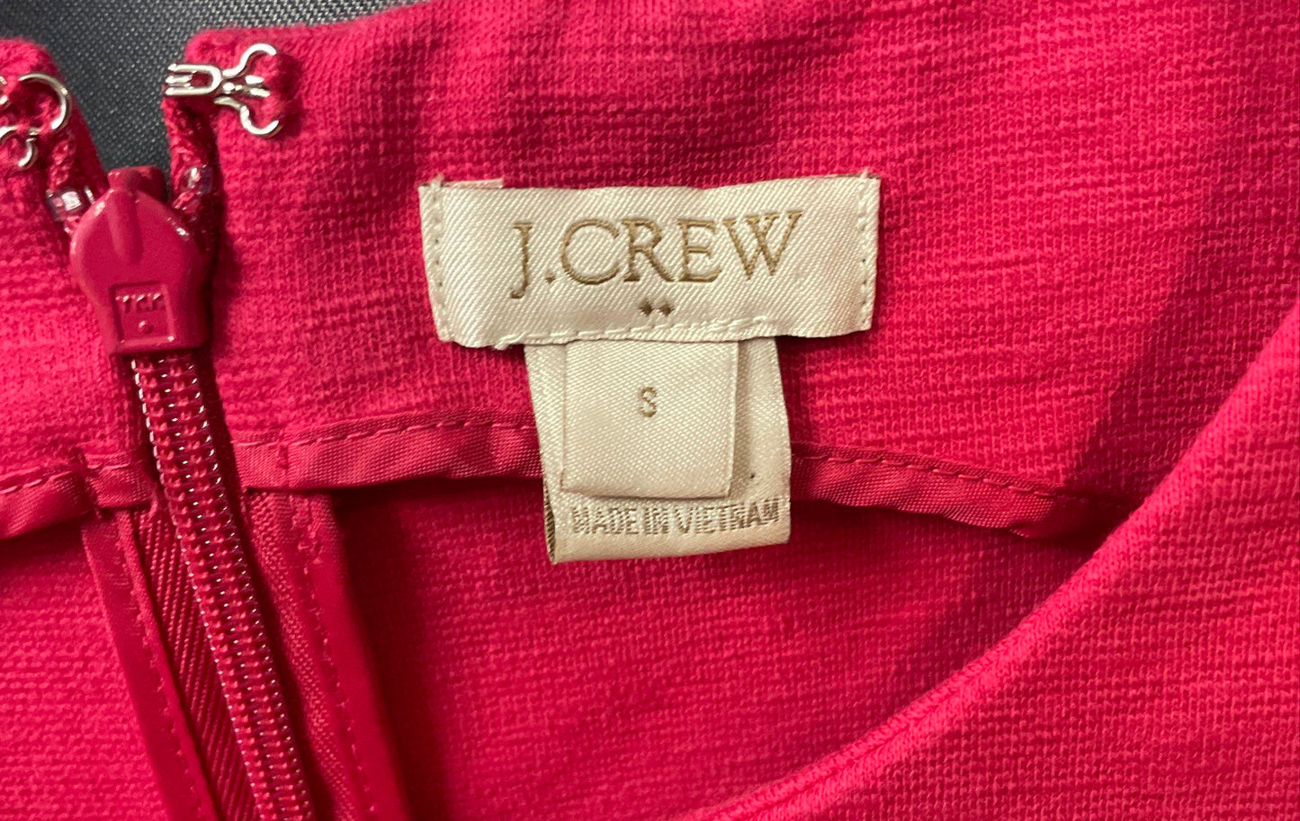 J. Crew Women's Pink Sleeveless Fit & Flare Textured Cotton Pique Dress Sz S