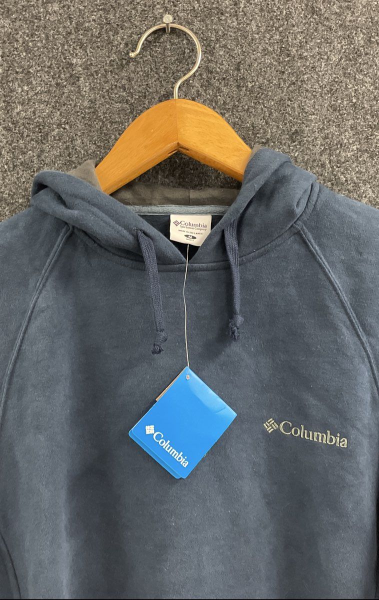 Columbia Men's Blue Hart Mountain Pullover Hoodie Cotton Blend Fleece NWT Sz M