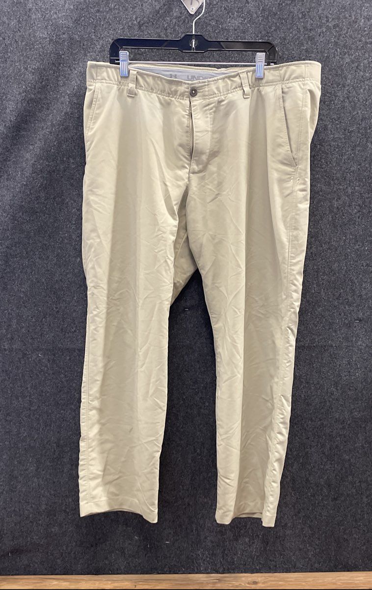 Under Armour Men's Beige Technical Performance Golf Pants Sz 40/30