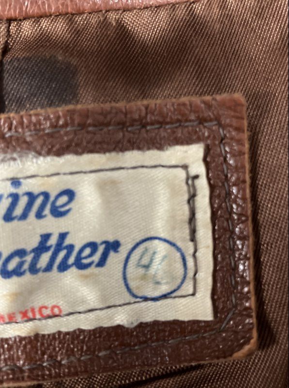 Vintage 90s Men's Brown Cafe Racer Bomber Leather Jacket Hecho en Mexico Sz 46