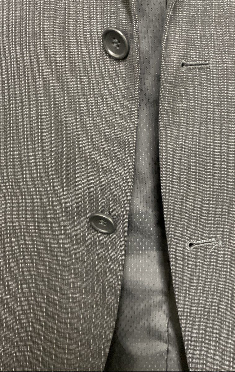 Pronto Moda Snello Men's Charcoal Pinstripe Super 140s Merino Wool Blazer Sz 36R