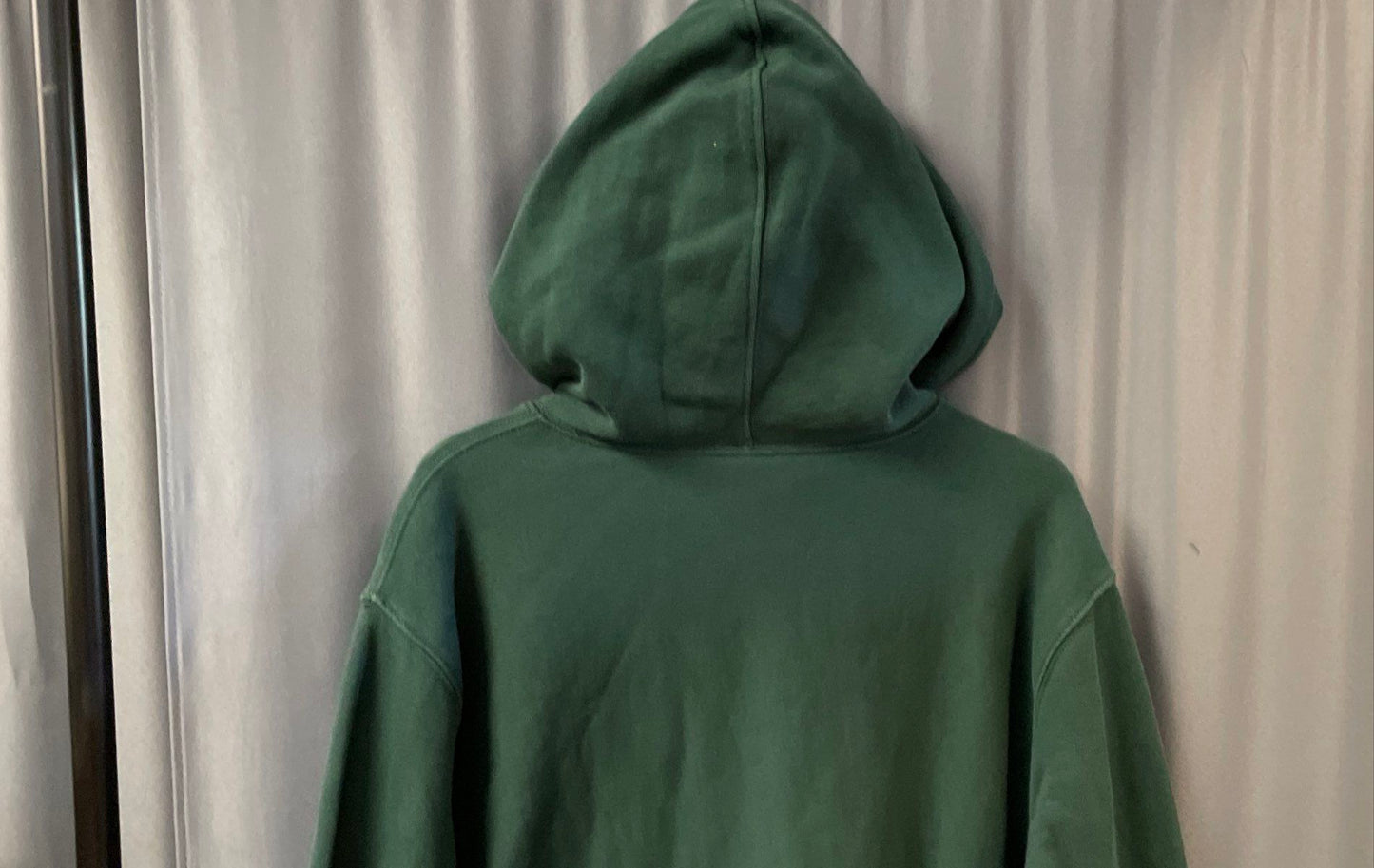 J. Crew Men's Green Pullover Hoodie Ribbed Sides Kangaroo Pocket M Tall