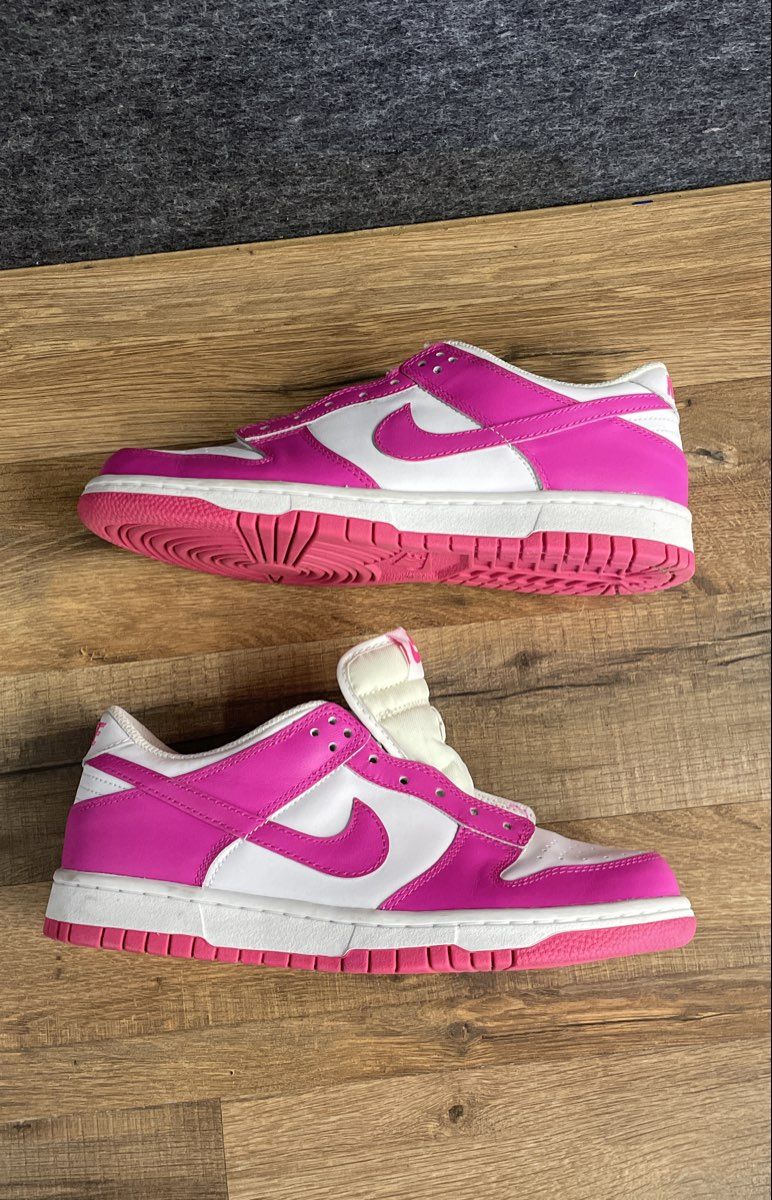 Nike Dunk Low Active Fuchsia White GS Youth Sneakers Size 6Y