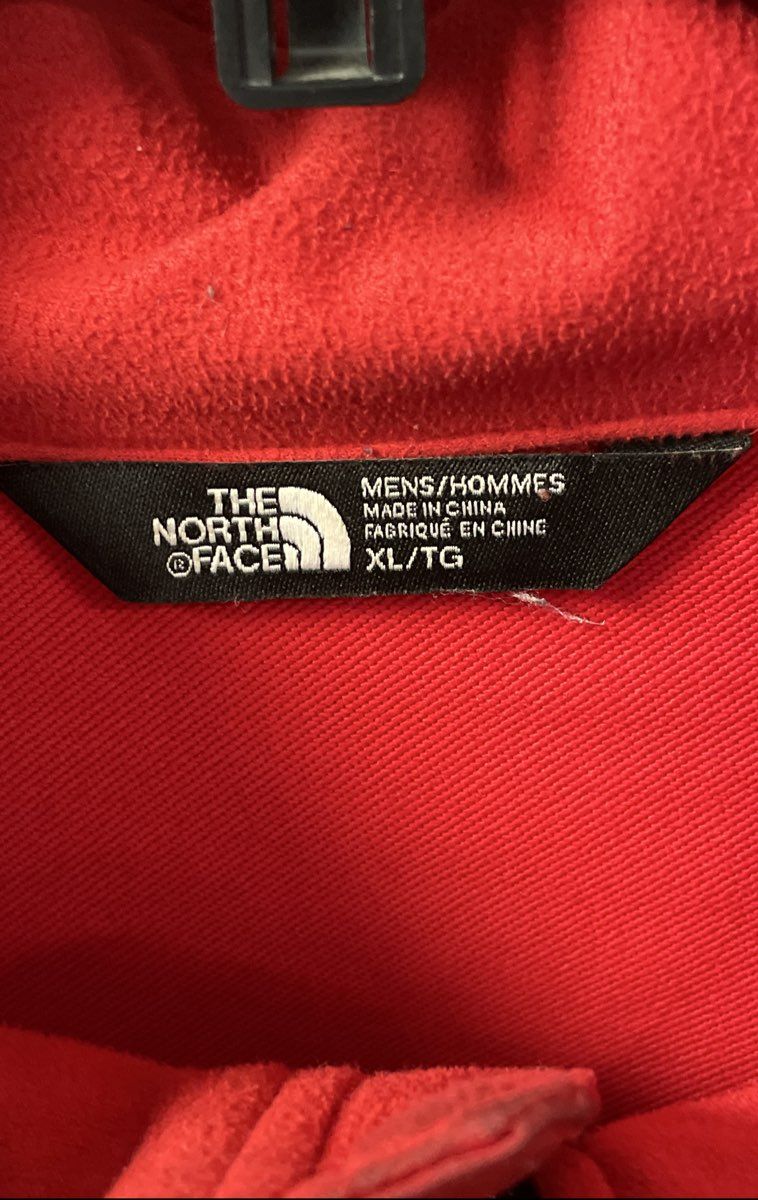 The North Face Men's WindWall Softshell Jacket Red Gray Full Zip Size XL