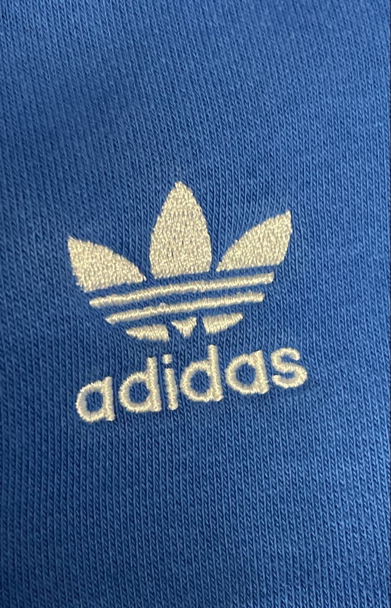 Adidas Originals Men's Blue Trefoil Logo Pullover Hoodie Fleece Lined Sz M