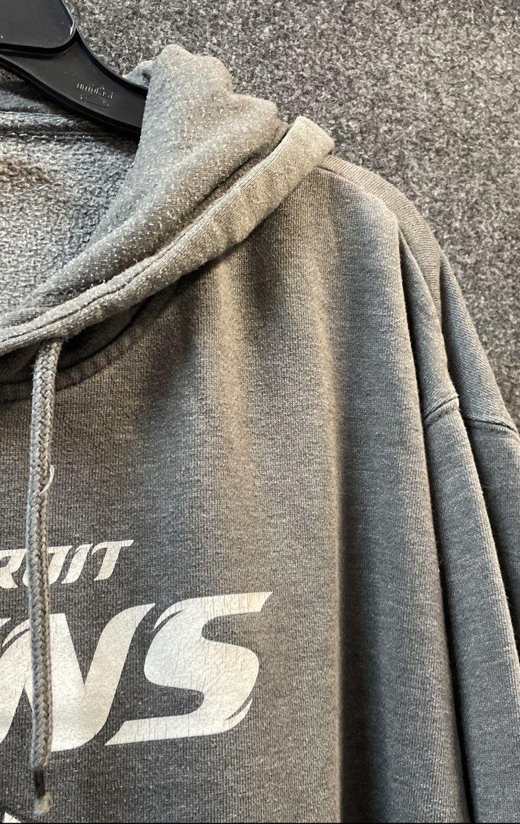 NFL Team Apparel Men's Detroit Lions Football Hoodie Gray Sz 2X/3X