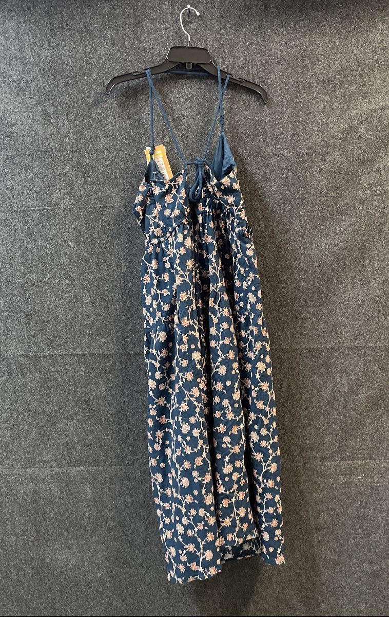 Future Collective Women's Dark Teal Floral Tiered Halter Midi Dress NWT Sz XXL
