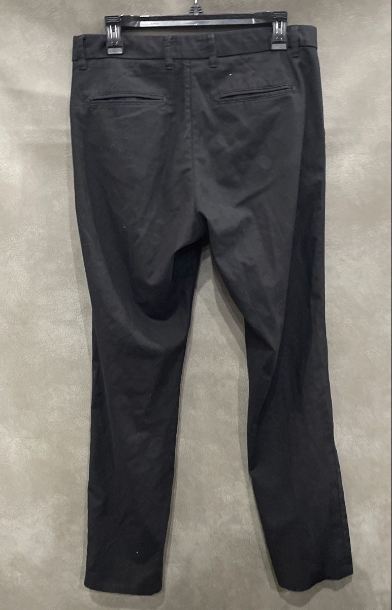 New Look Men's Black Slim Fit Dress Pants Flat Front Trousers Stretch Sz 32R