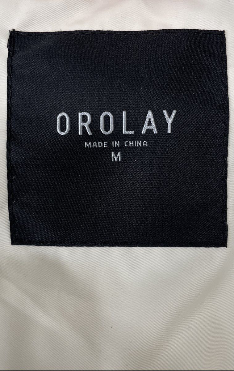 Orolay Women's Cream Thickened Long Down Jacket Puffer Hooded Winter Parka Sz M