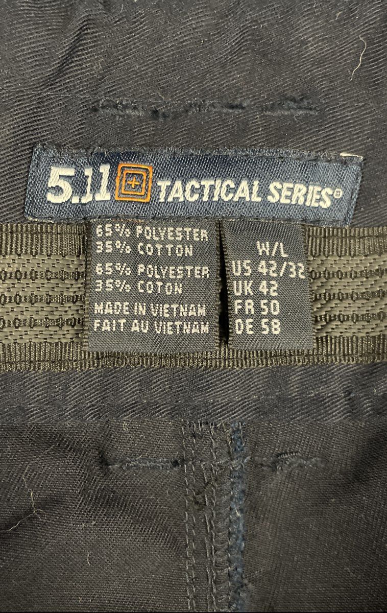 5.11 Tactical Men's Black Tactical Series Cargo Multi-Pocket Work Pants 42x32