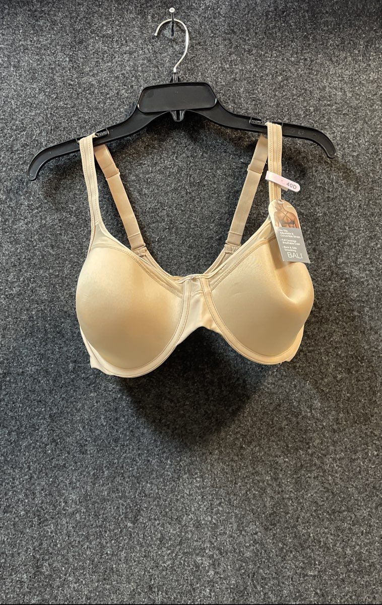 Bali Women's Full Coverage Bra Tan Smoothing Convertible Straps 40D NWT