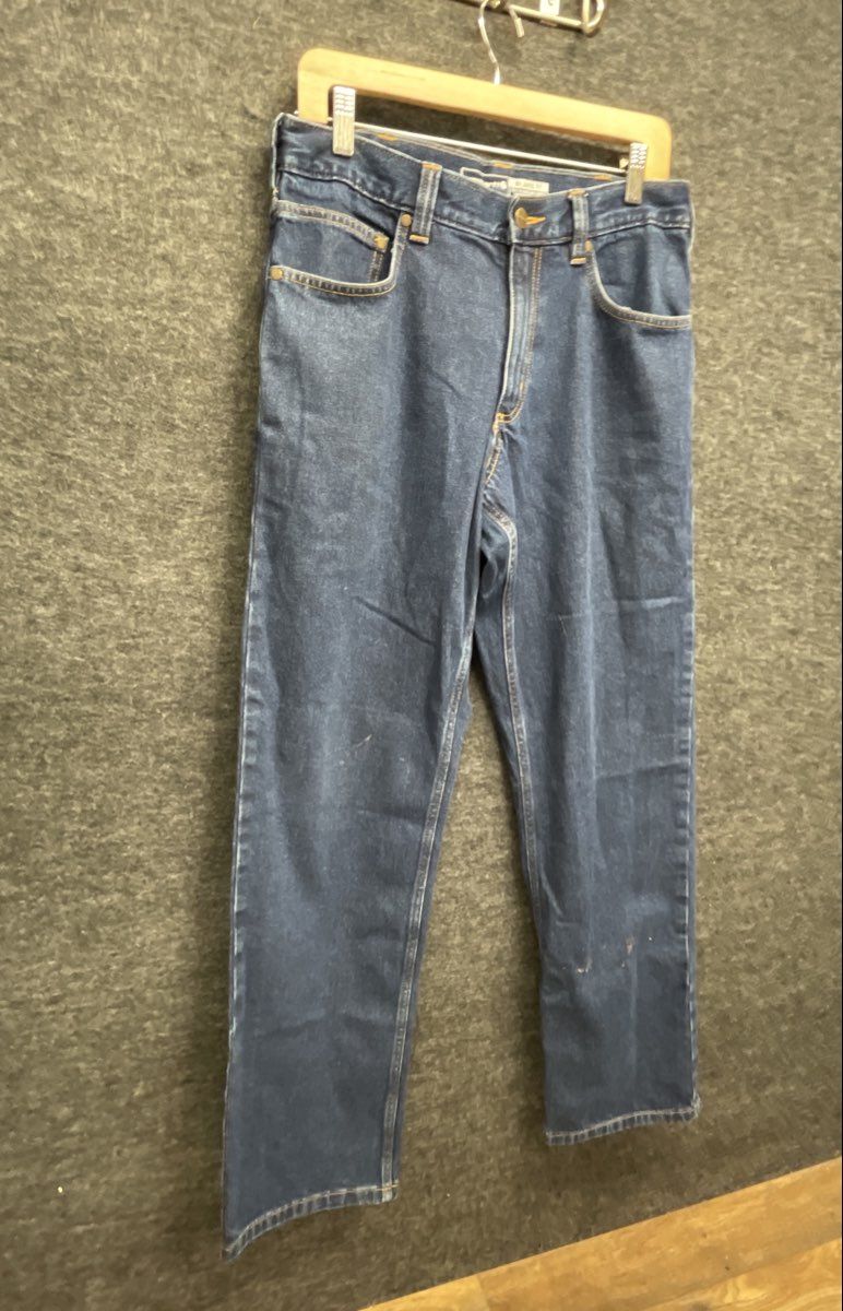 Carhartt Men's Relaxed Fit Blue Denim 5-Pocket Work Jeans Size 32x32