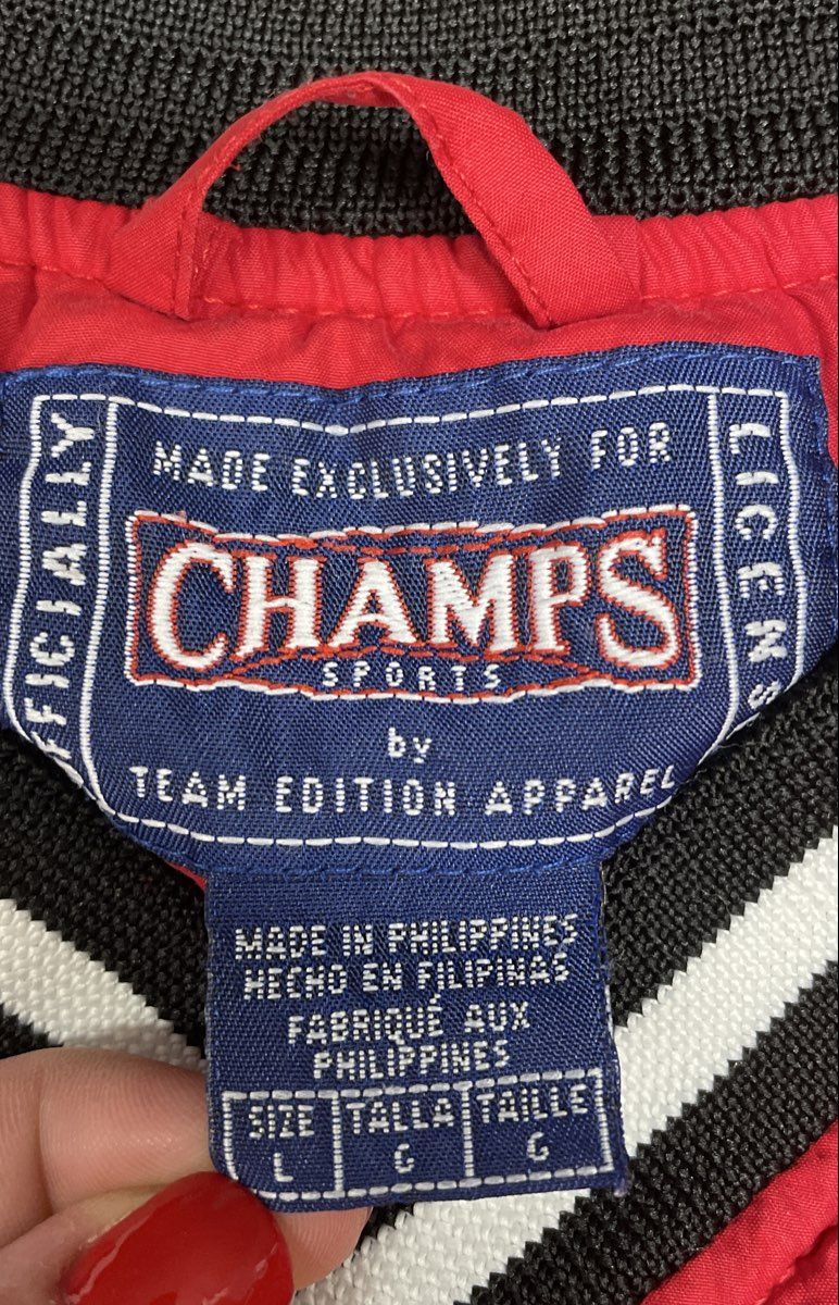 Vintage 90s Champs Sports Men's Maryland Windbreaker Red V-Neck Pullover Sz XL