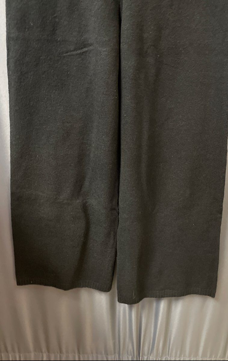 Bluivy Women's Black Knit Drawstring Wide Leg Lounge Pants NWT Sz M