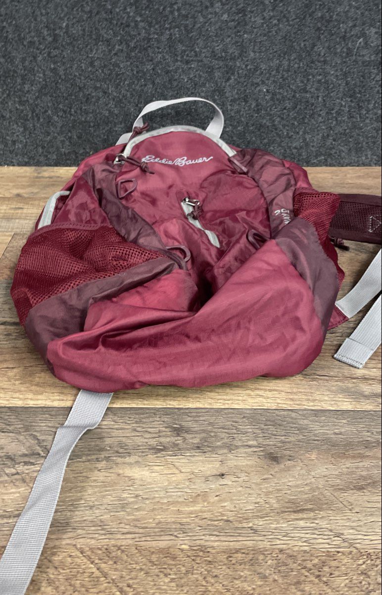 Eddie Bauer Stowaway 20L Packable Backpack Burgundy Travel Daypack