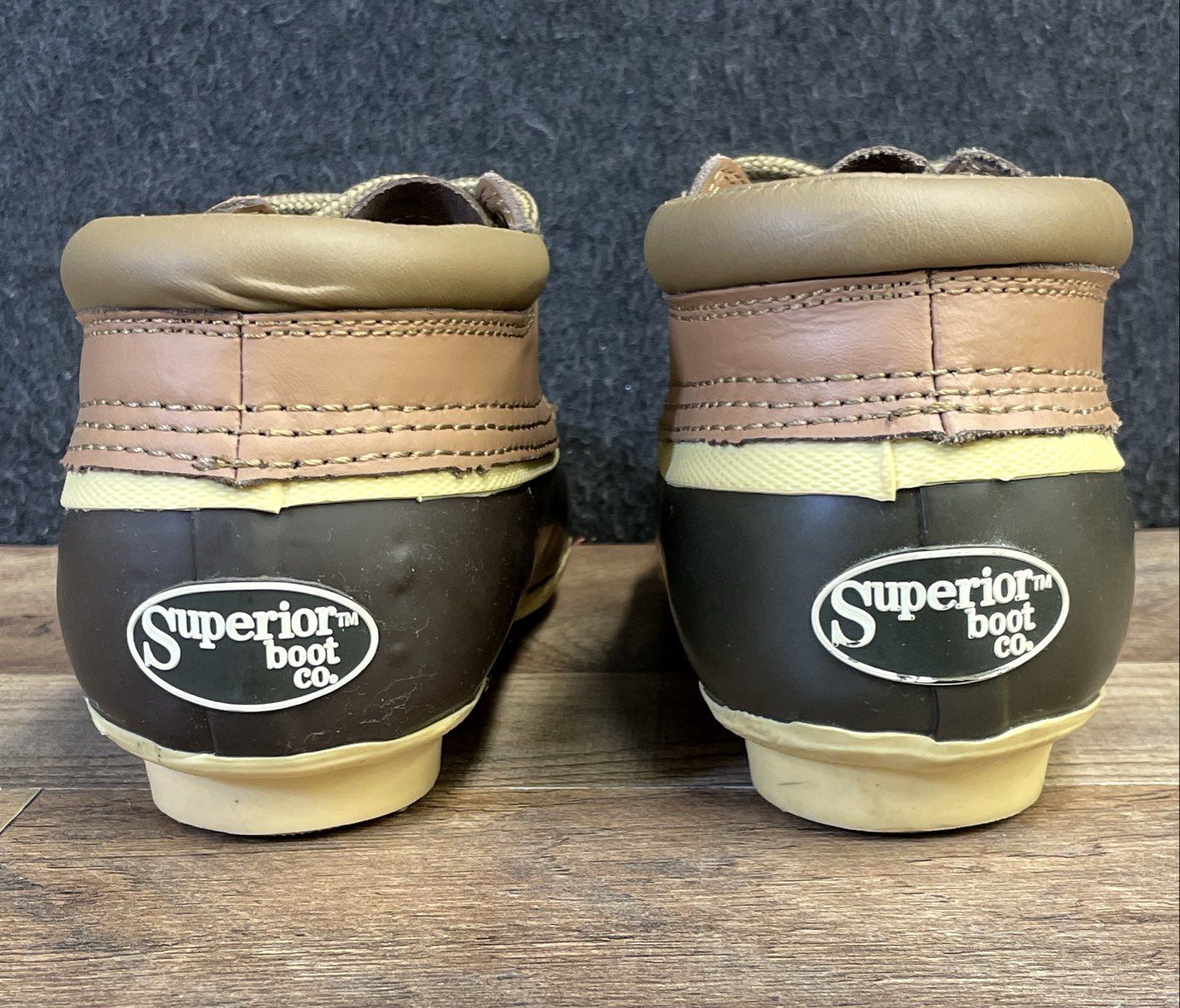 Superior Boot Co. Women's Brown Tan Lace Up Low Top Duck Boots Size 7