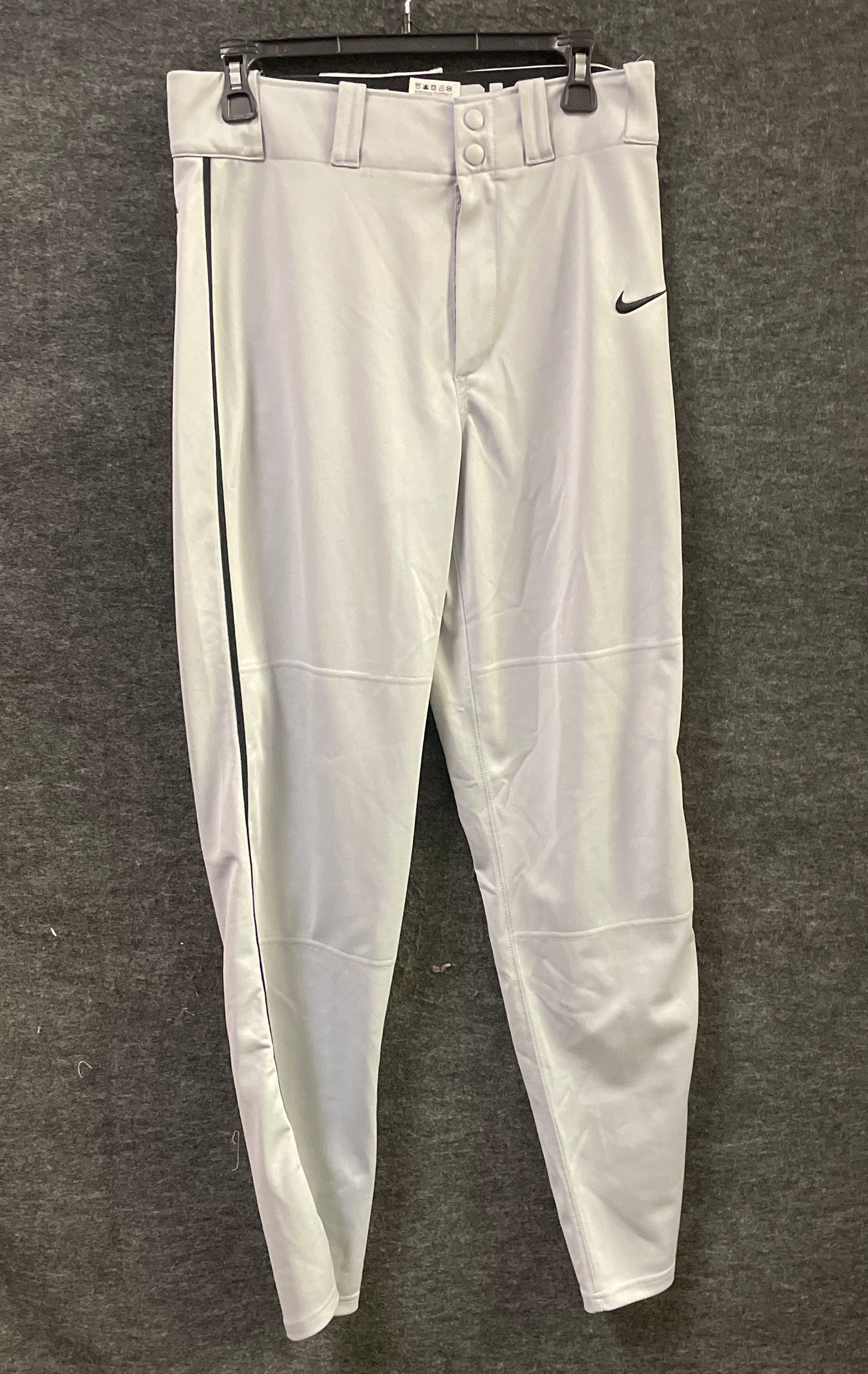 Nike Men's Gray Swingman Dri-FIT Baseball Pants Black Piping Sz S