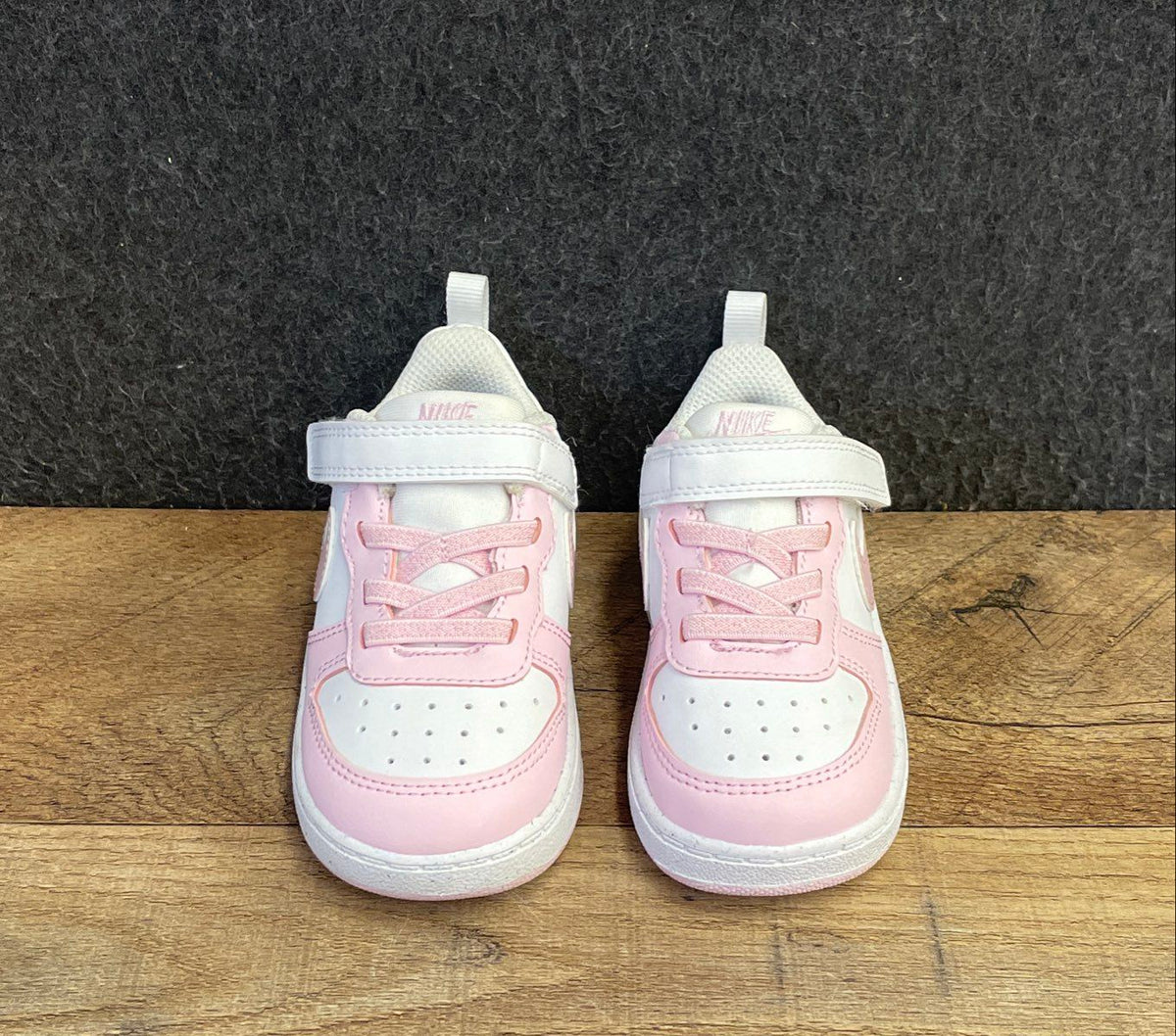 Nike Court Borough Low 2 White Pink Toddler Sneakers 2023 Size 6C DS
