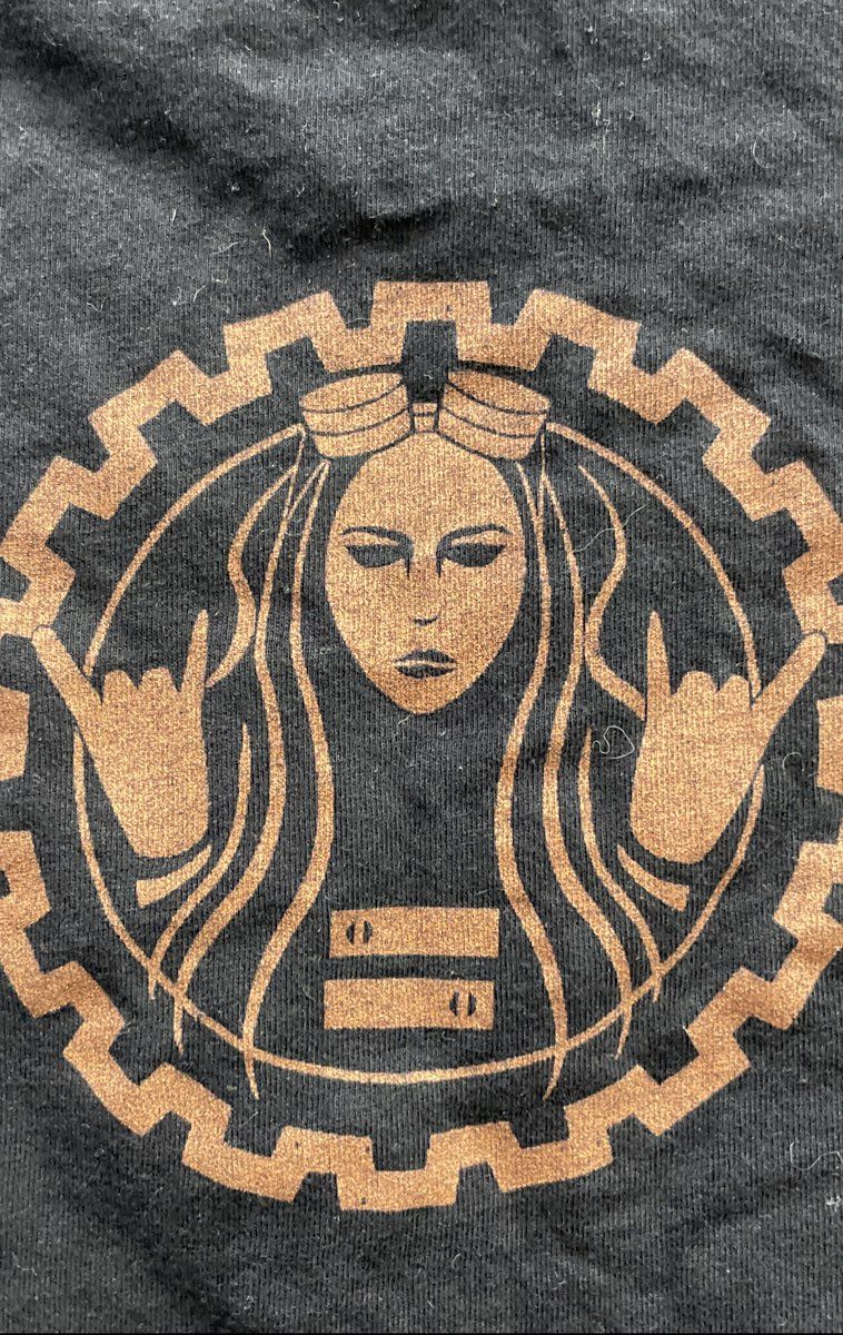 WWE Women's Black Becky Lynch 100% Bad Lass Steampunk Gears Graphic T-Shirt XL