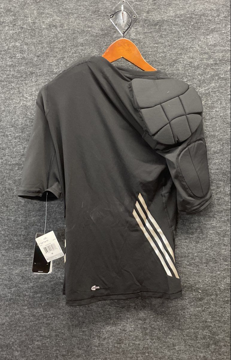Adidas Men's TechFit Padded Short Sleeve Rugby Compression Shirt Black NWT Sz M