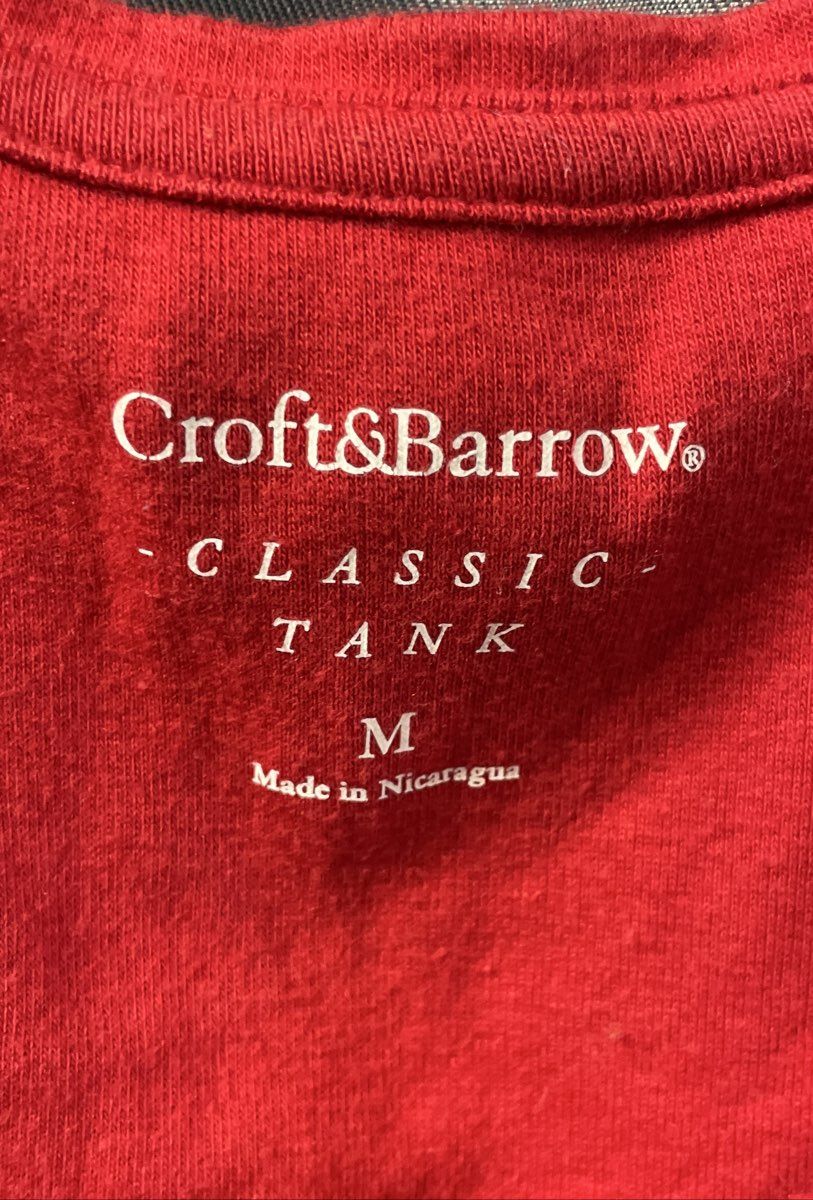 Croft & Barrow Women's Red Classic Tank Top Cotton Modal Stretch Sz M