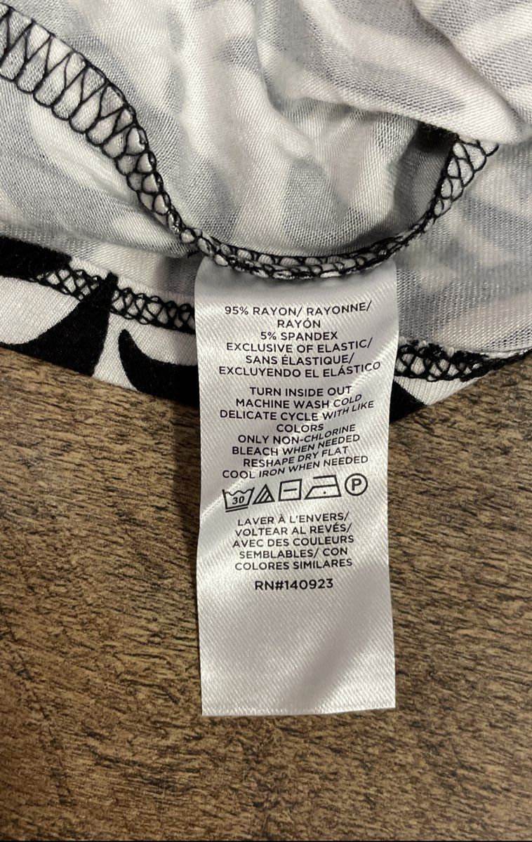 Loft Women's Black White Abstract Print Ruched Slit Maxi Dress Sz 10 NWT
