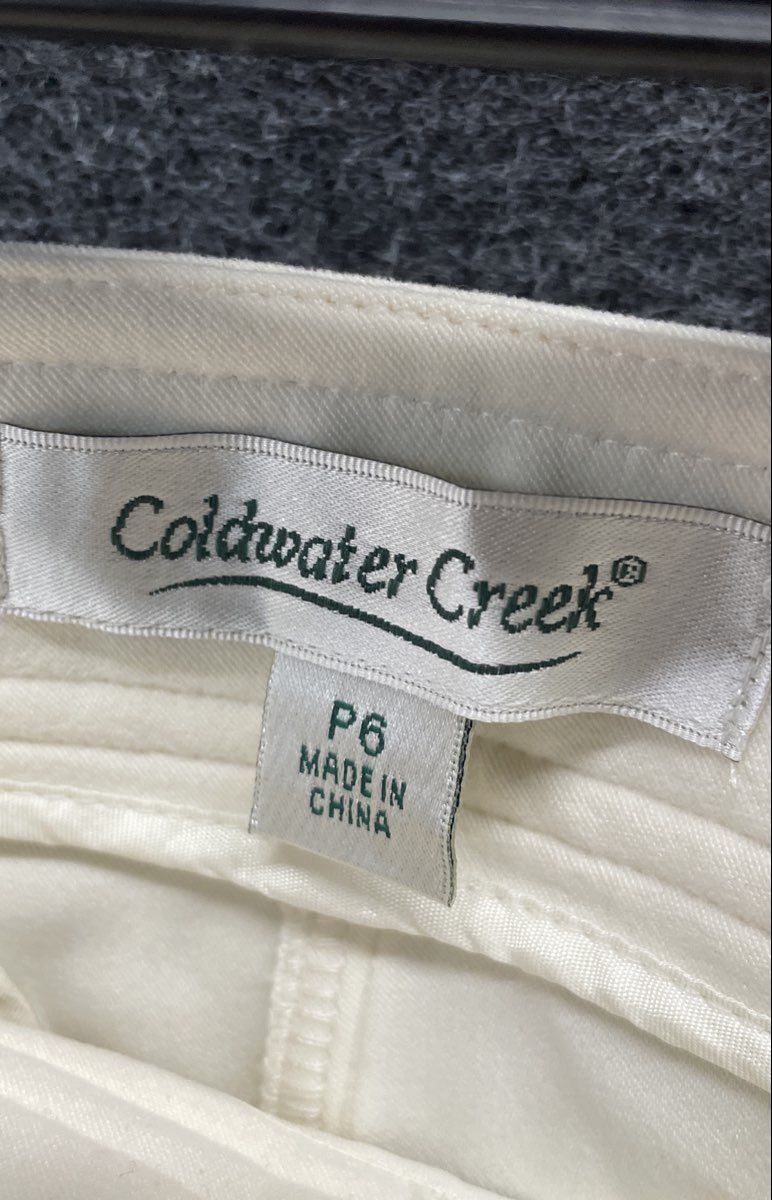 Coldwater Creek Women's Beige Ivy Moleskin Pants Straight Leg NWT Sz P6