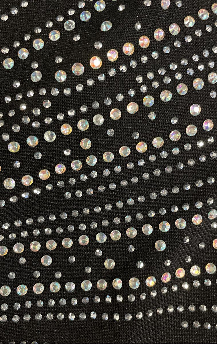 Windsor Women's Black One Shoulder Rhinestone Shooting Star Bodycon Dress Sz L