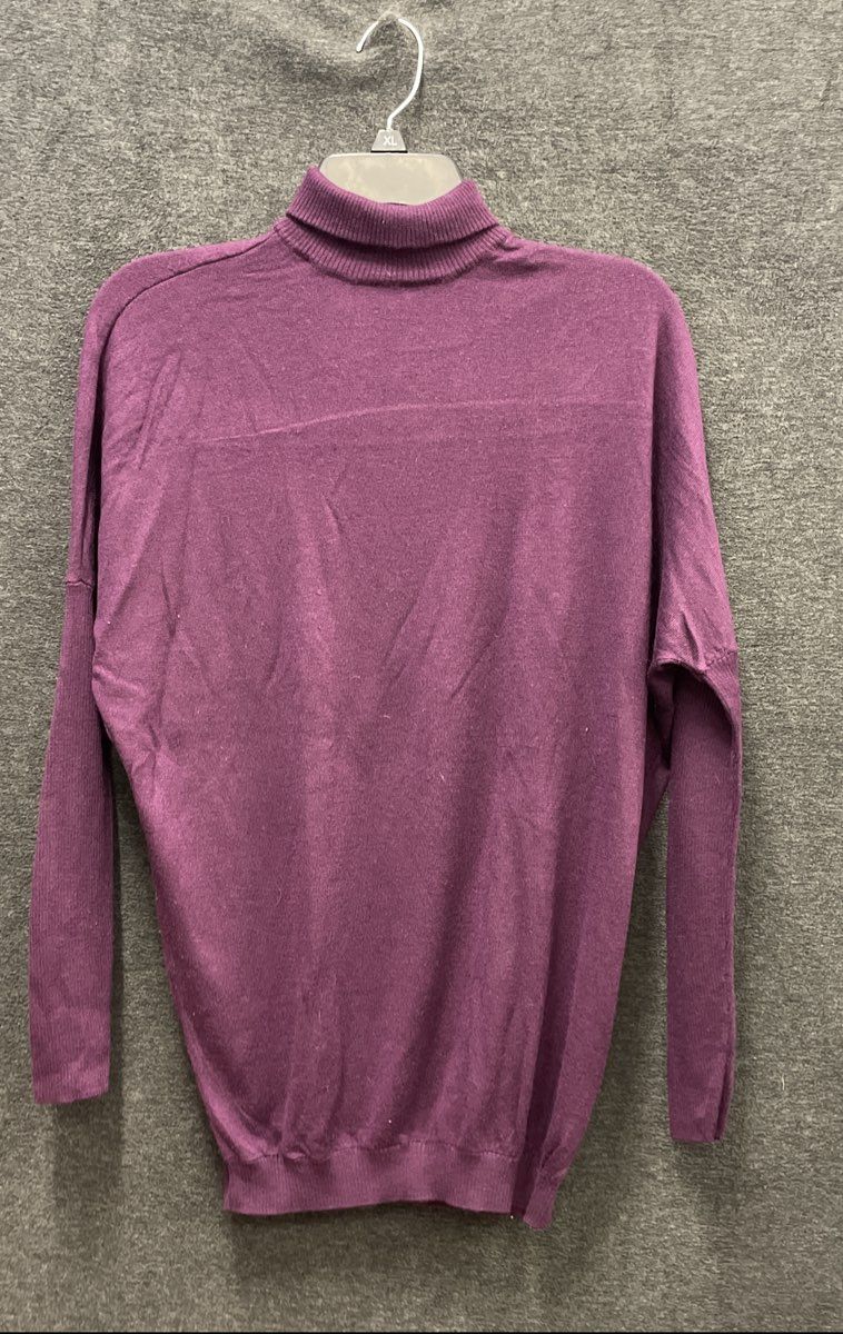 Vince Women's Purple Silk Cashmere Blend Dolman Sleeve Turtleneck Sweater Sz XS