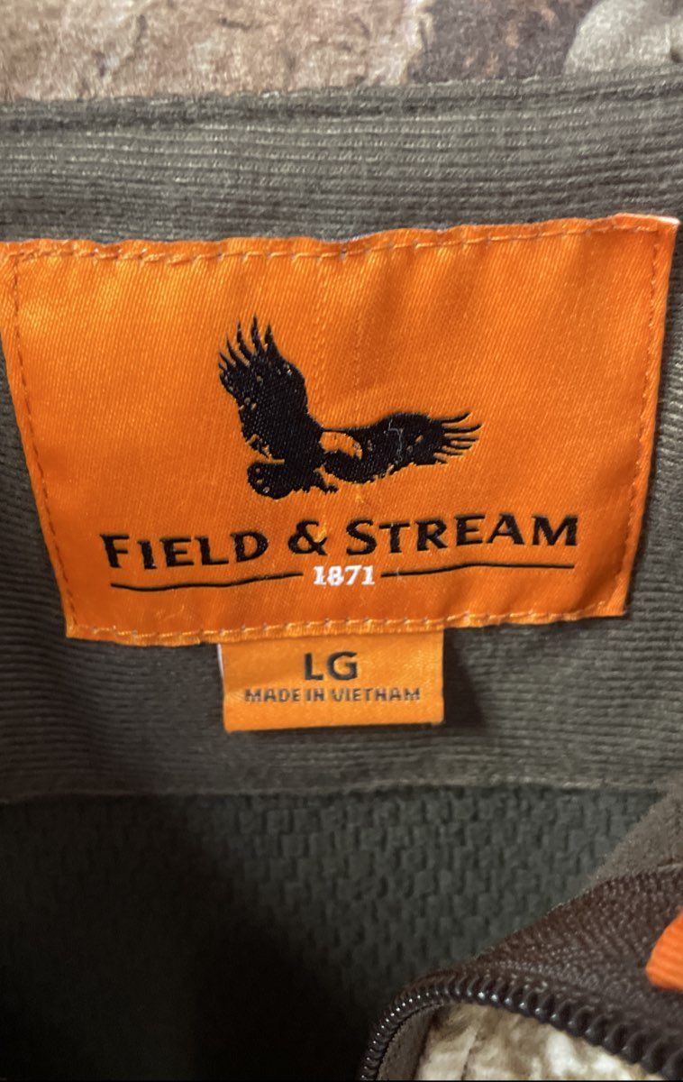 Field & Stream Men's Camo Jacket Mossy Oak Break Up Country NoScent Sz L