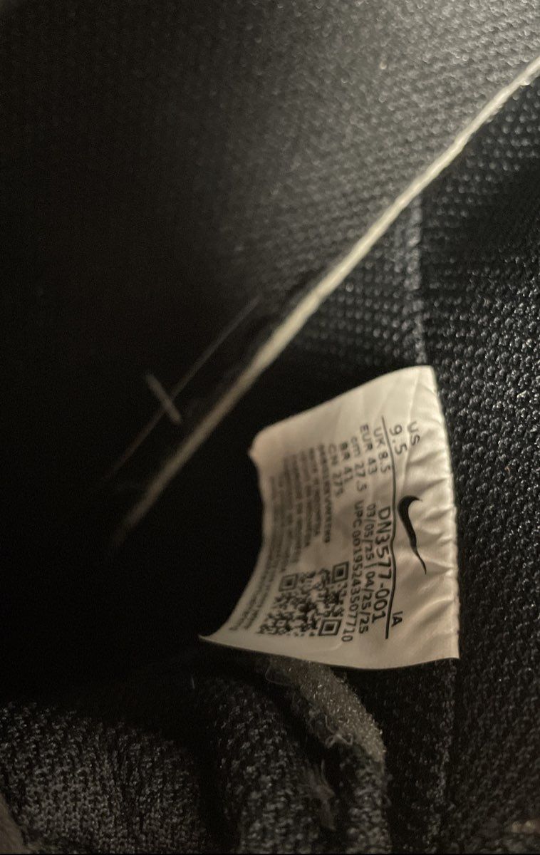 Nike Court Vision Mid Next Nature Black White Sneakers Men's Size 9.5