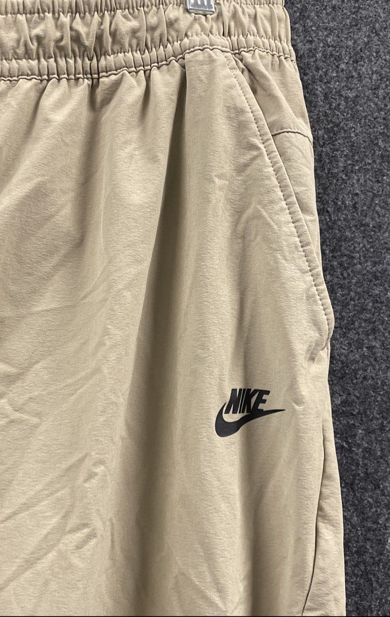 Nike Men's Khaki Tan Tapered Nylon Utility Track Pants Mesh Lined Sz XXL
